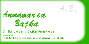 annamaria bajka business card