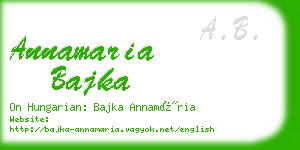 annamaria bajka business card